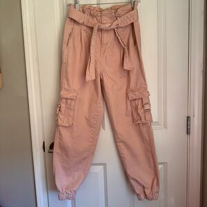 Women's Pink Cargo Pants. Used. Forever 21. Y2K.
